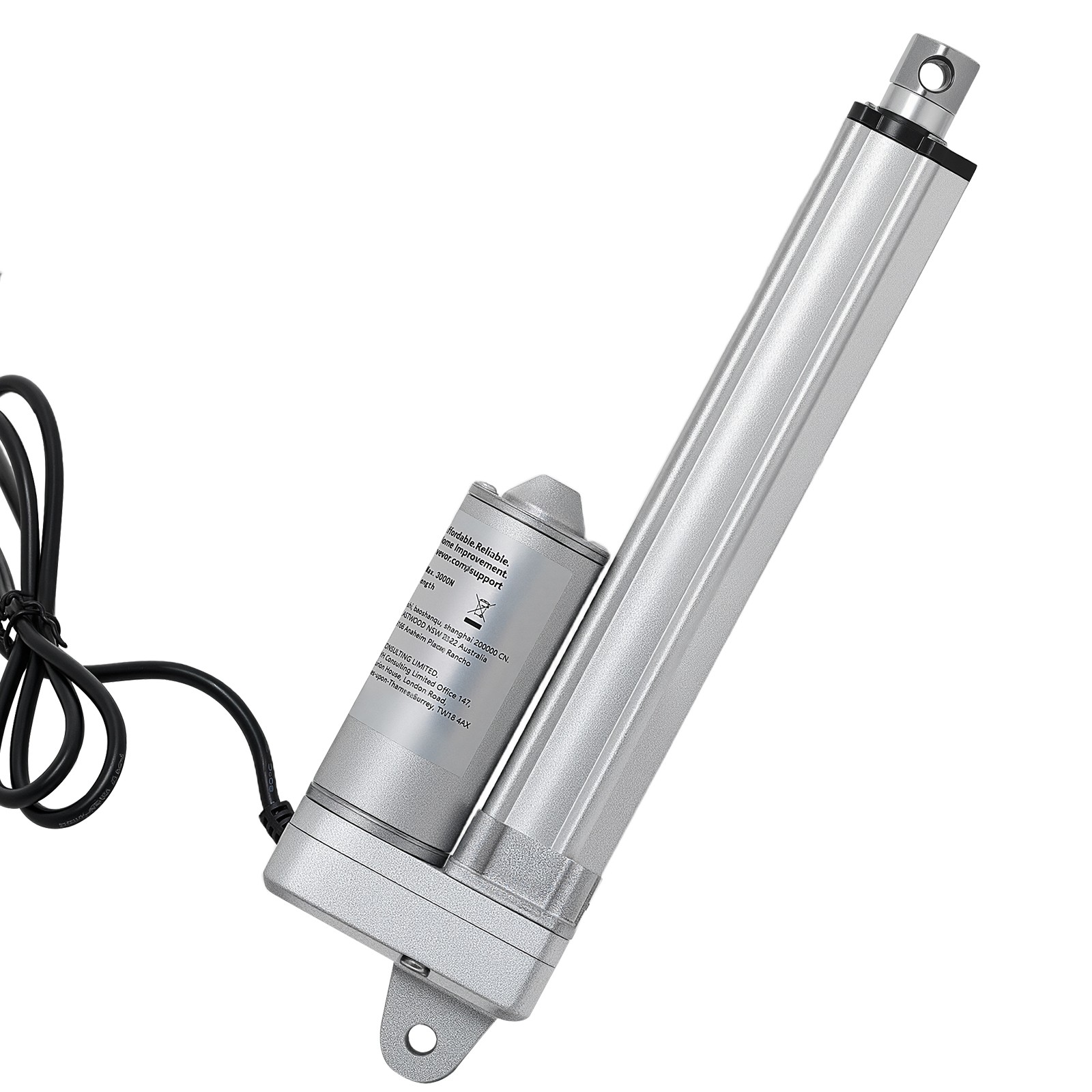 VEVOR Linear Actuator 12V 6-inch 675lbs/3000N IP65 Waterproof 0.2″/s Actuator