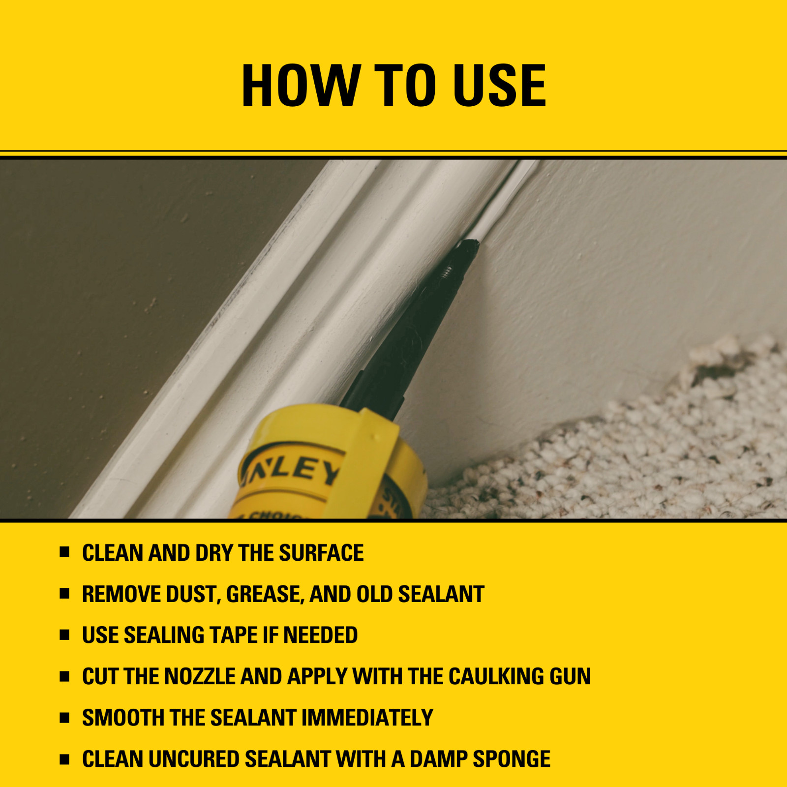 Stanley S502 Painter’s Choice Latex Caulk, 10.1oz 12 Pack – Clear