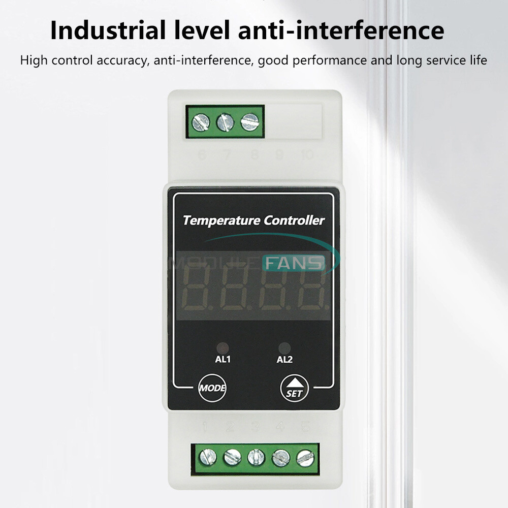 Din Rail Intelligent Digital Temp Controller Thermostat AC100-240V DC8-24V