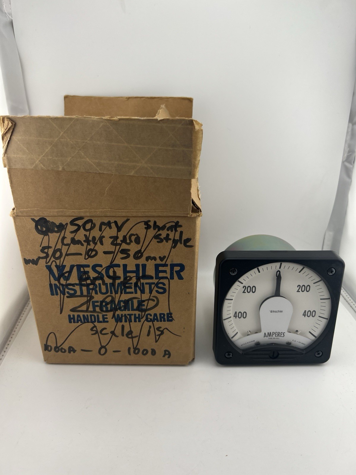 Weschler KX-241 Analog AC Ammeter 0–400A 50mV Shunt Panel Meter
