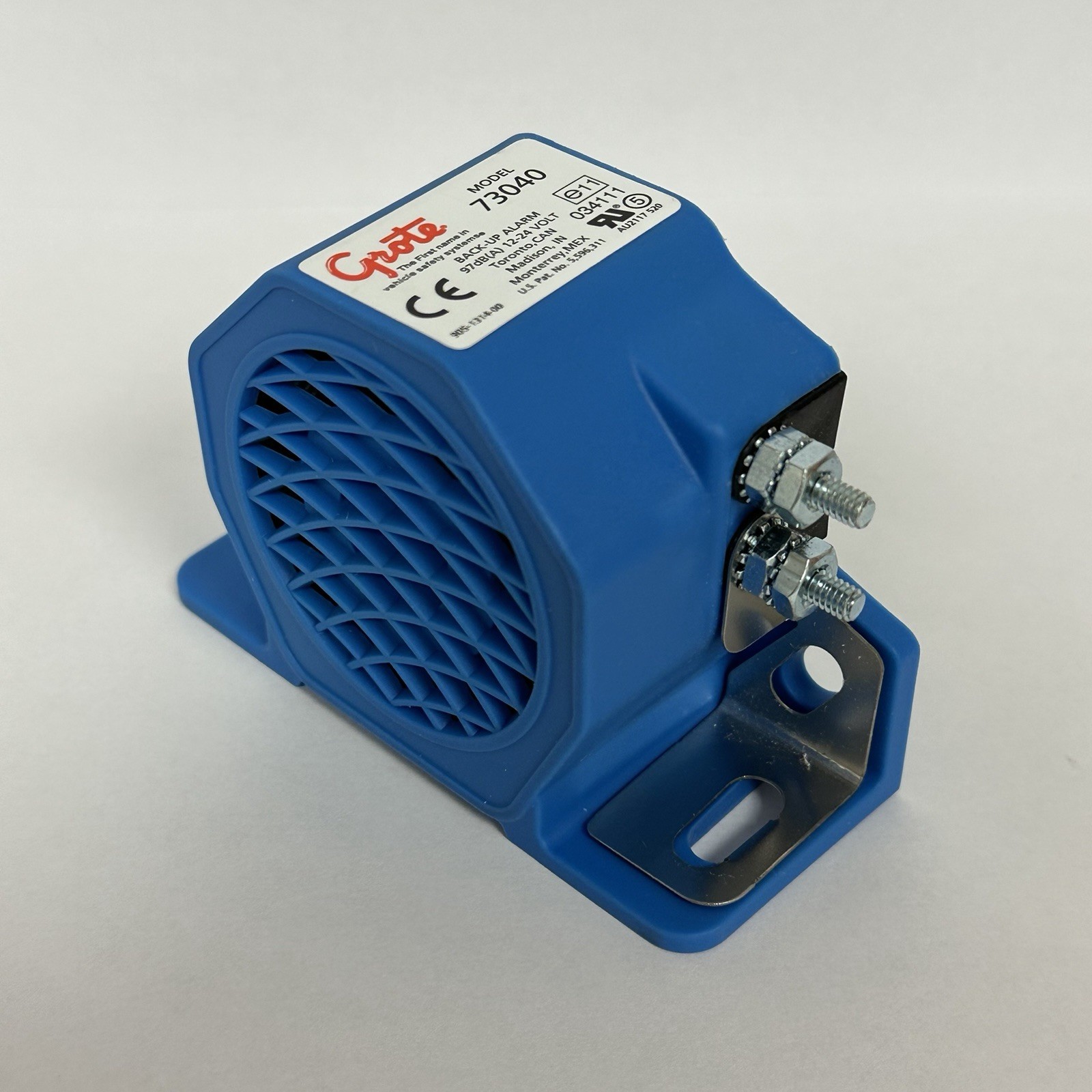 Grote 73040 Back Up Alarm, Self-Grounding, 97Db, Blue