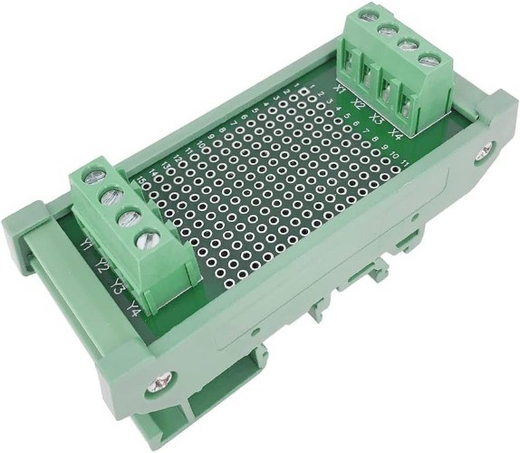Prototype 72x30mm PCB Board DIN Rail Mount Carrier Housing Arduino DIY Project