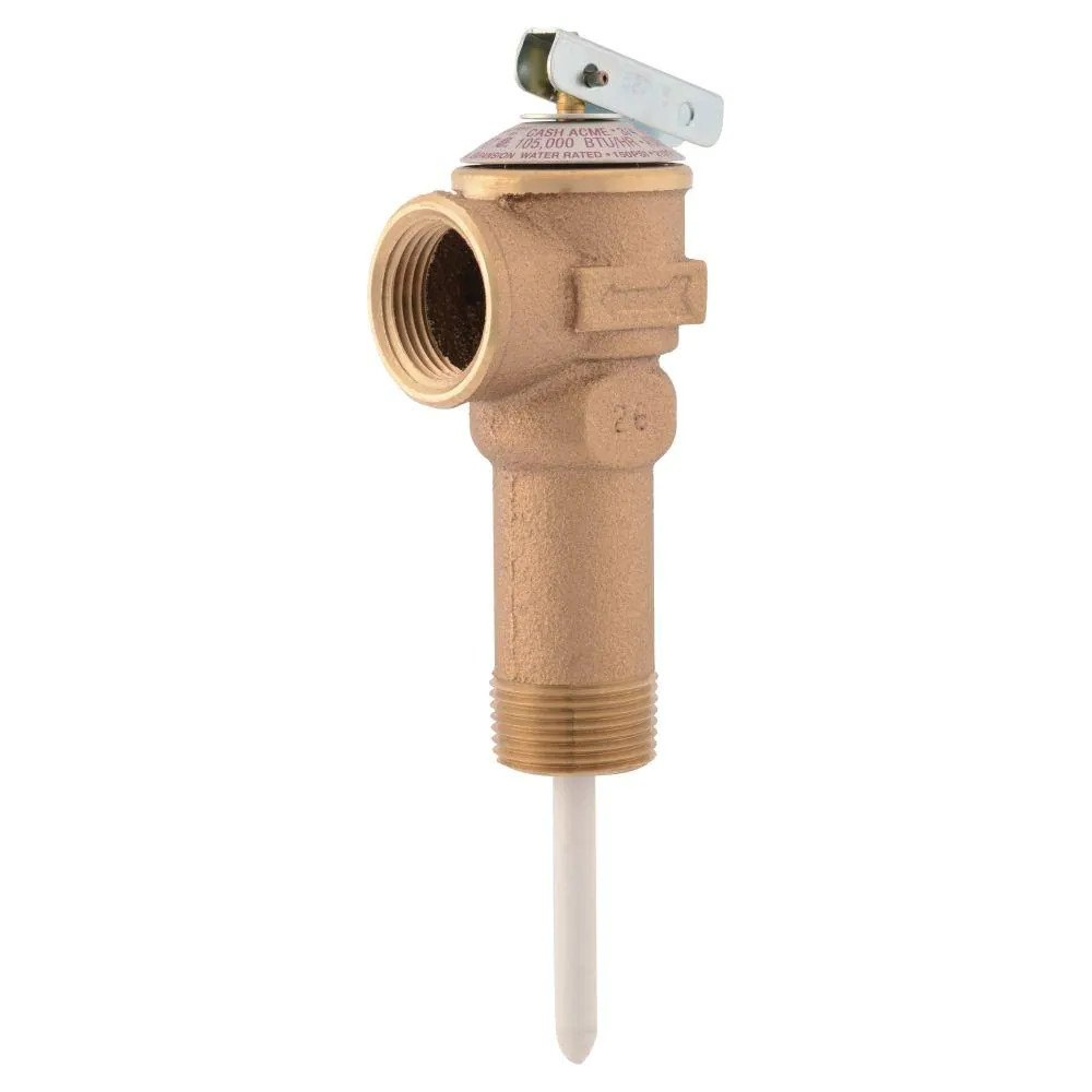 Cash Acme 3/4in Bronze NCLX-5LX TPR Relief Valve 2-1/2in Shank 23577-0150