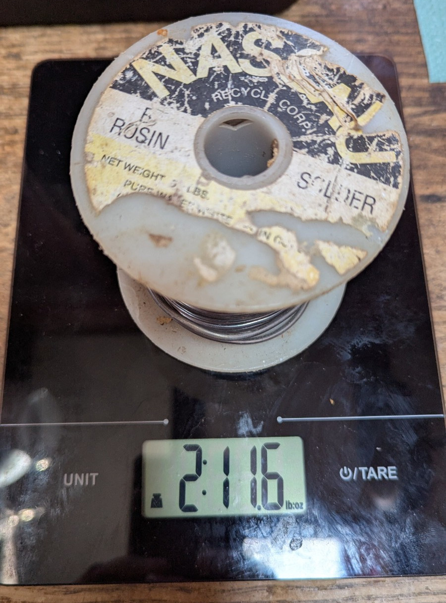 Nassau B Rosin Pure Water White Rosin Core Solder, 2.5 Pounds
