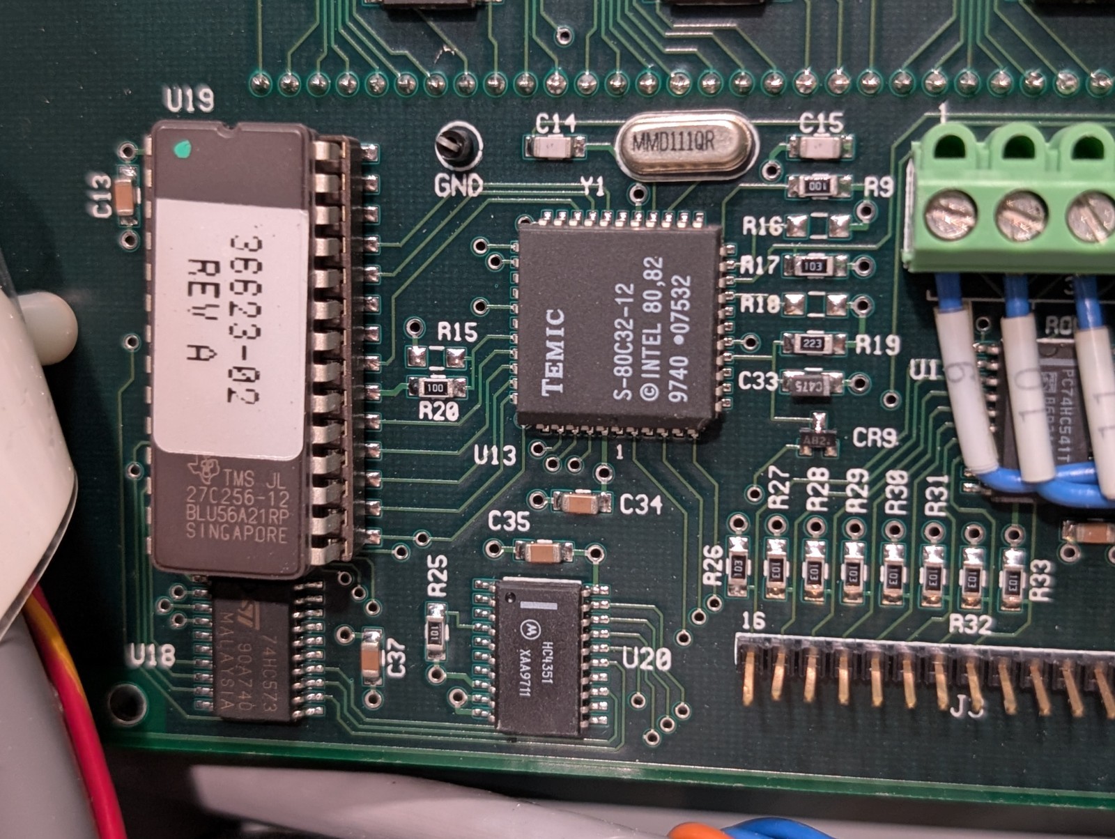 IEE 05464ASSY36613-01A PCB Display Assembly in Hoffman 13″ x 11″ x 5″ Enclosure