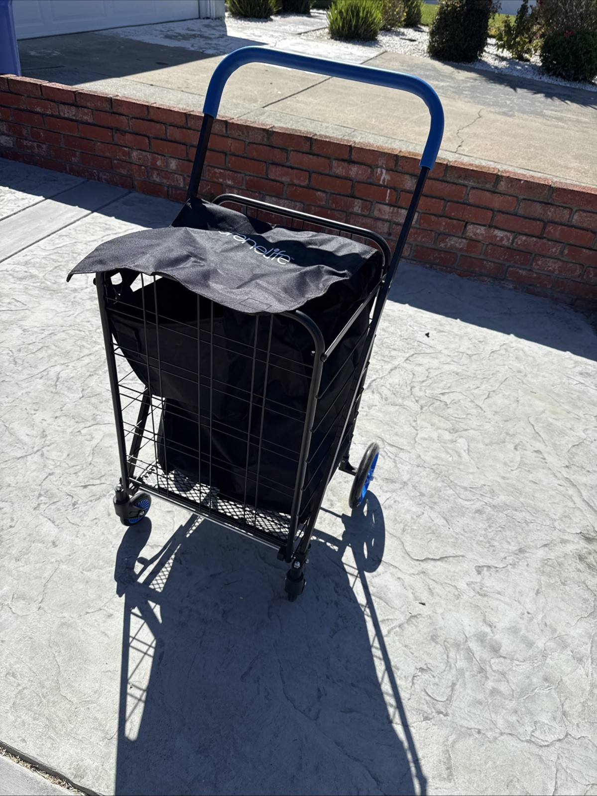 SereneLife Large Folding Utility Shopping Cart with Removable Liner – Assembly**