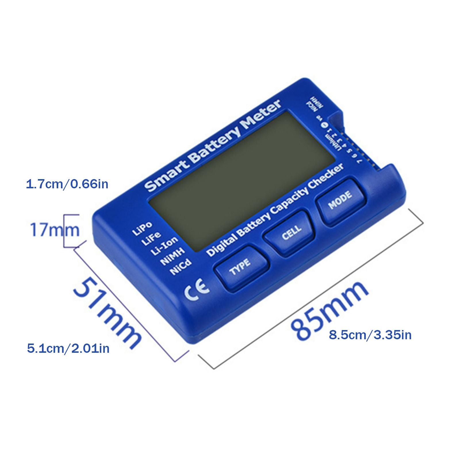 Digital Battery Capacity Checker Smart Voltage Meter For LiPo Li-ion Life NiMH