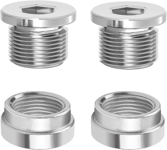 2 Pairs Sensor Bung, 304 Stainless Steel M18 X 1.5 2PCS Bungs and 2PCS Plugs