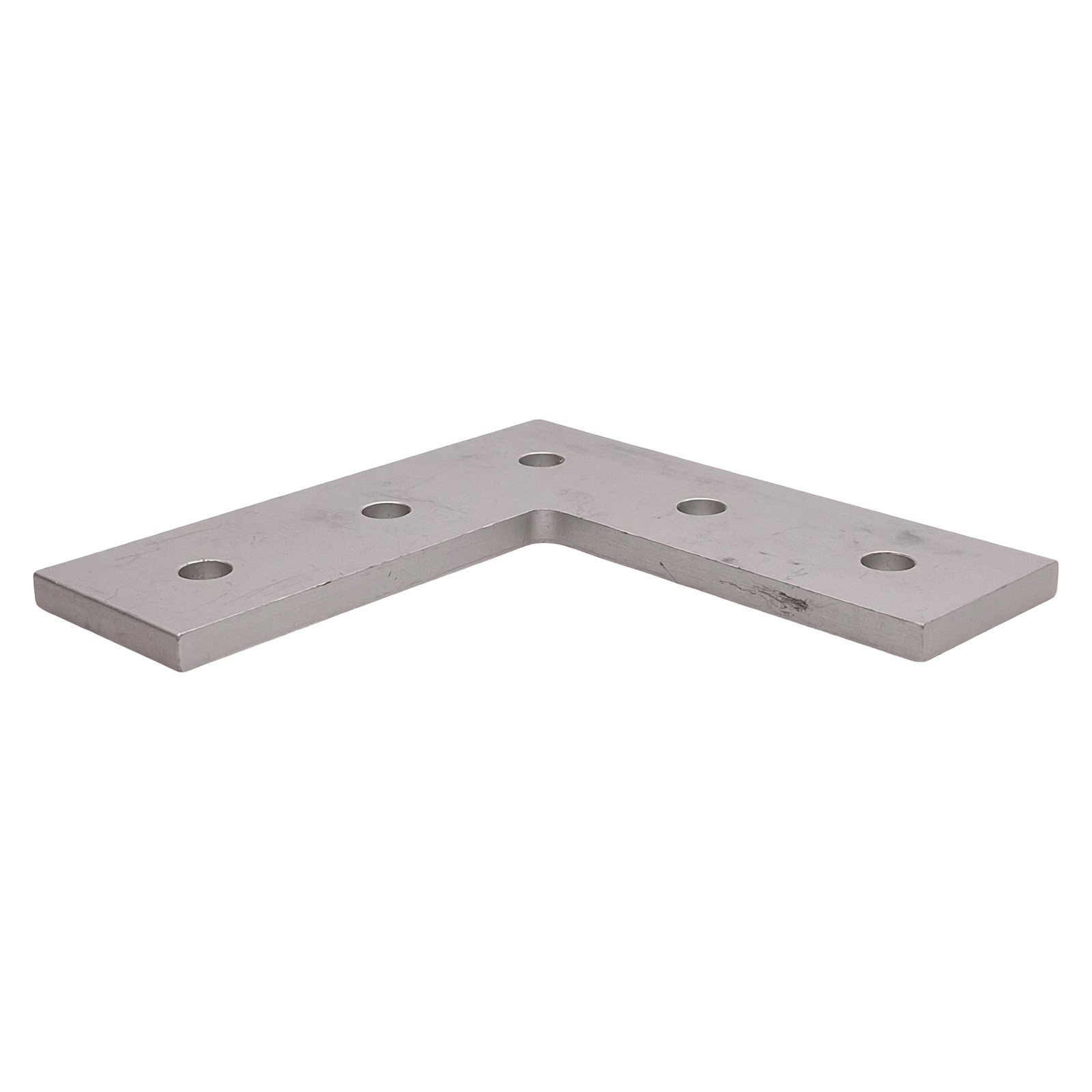 Lot of 4 80/20 4481 Aluminum L Flat Plate, 15-Series, 5-Hole, 4.5in x 4.5in