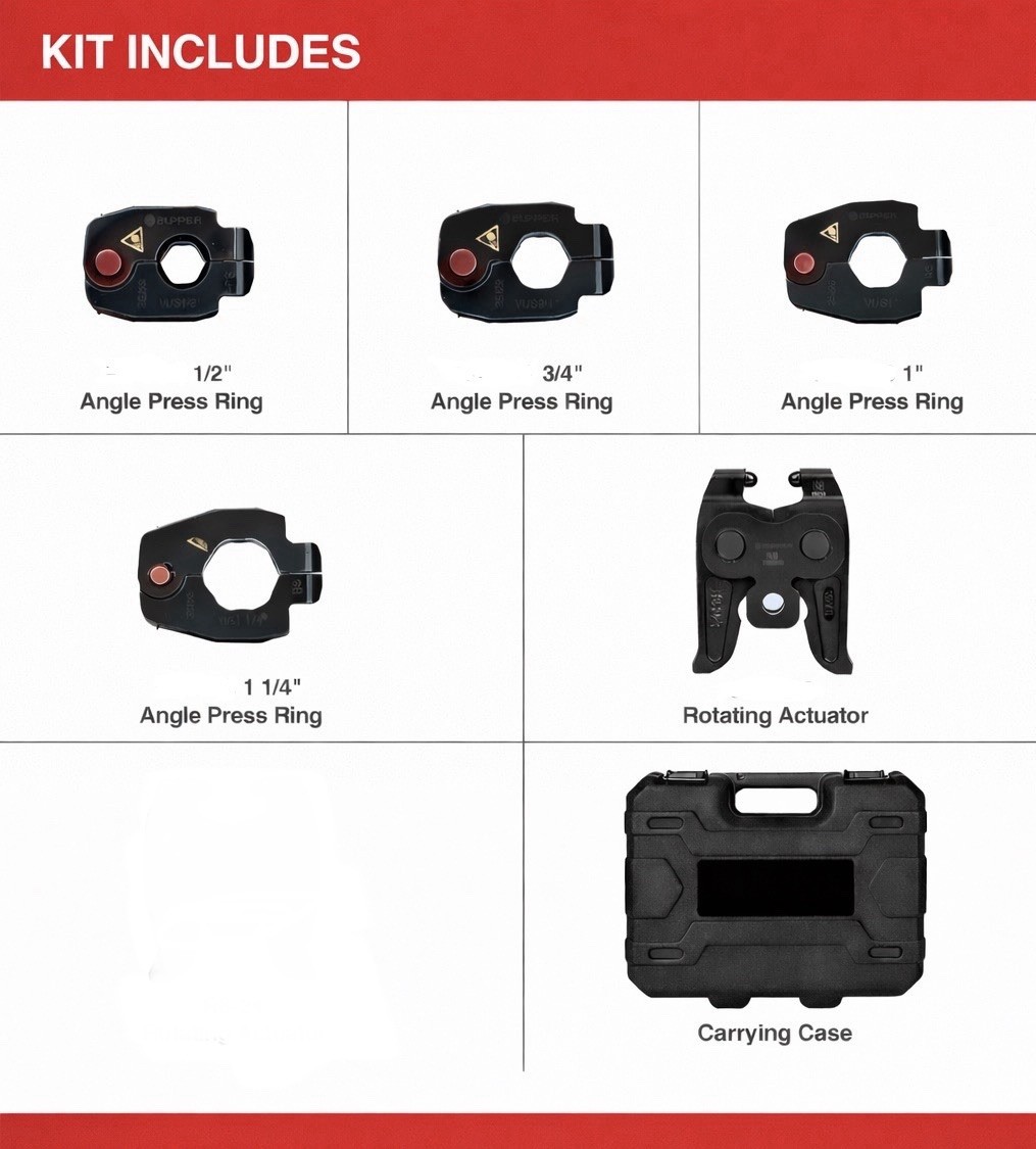 ONLY FOR Milwaukee M12! Press Tool Kit with Case, 1/2″-1-1/4″ Press Jaws