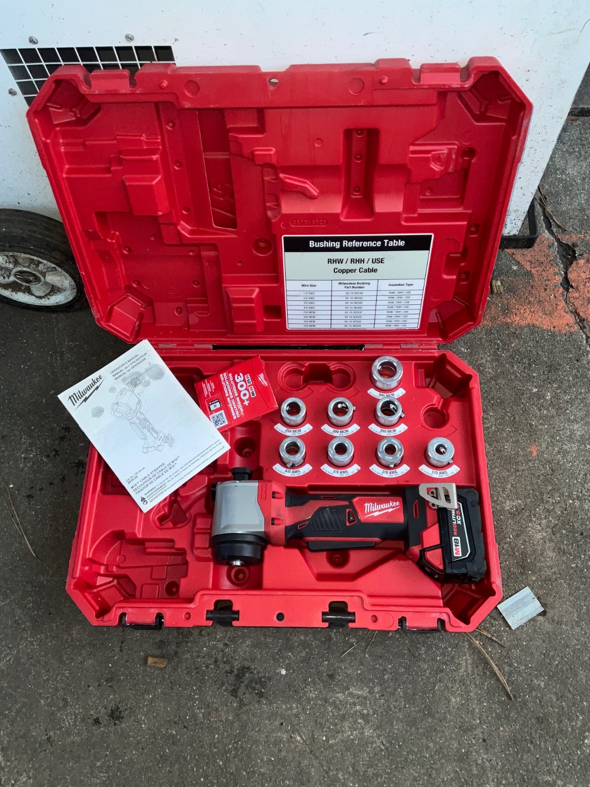 Pelacables Milwaukee 2935-20, batería de 5,0 Ah, 8 bujes de cobre, RHW, RHH,