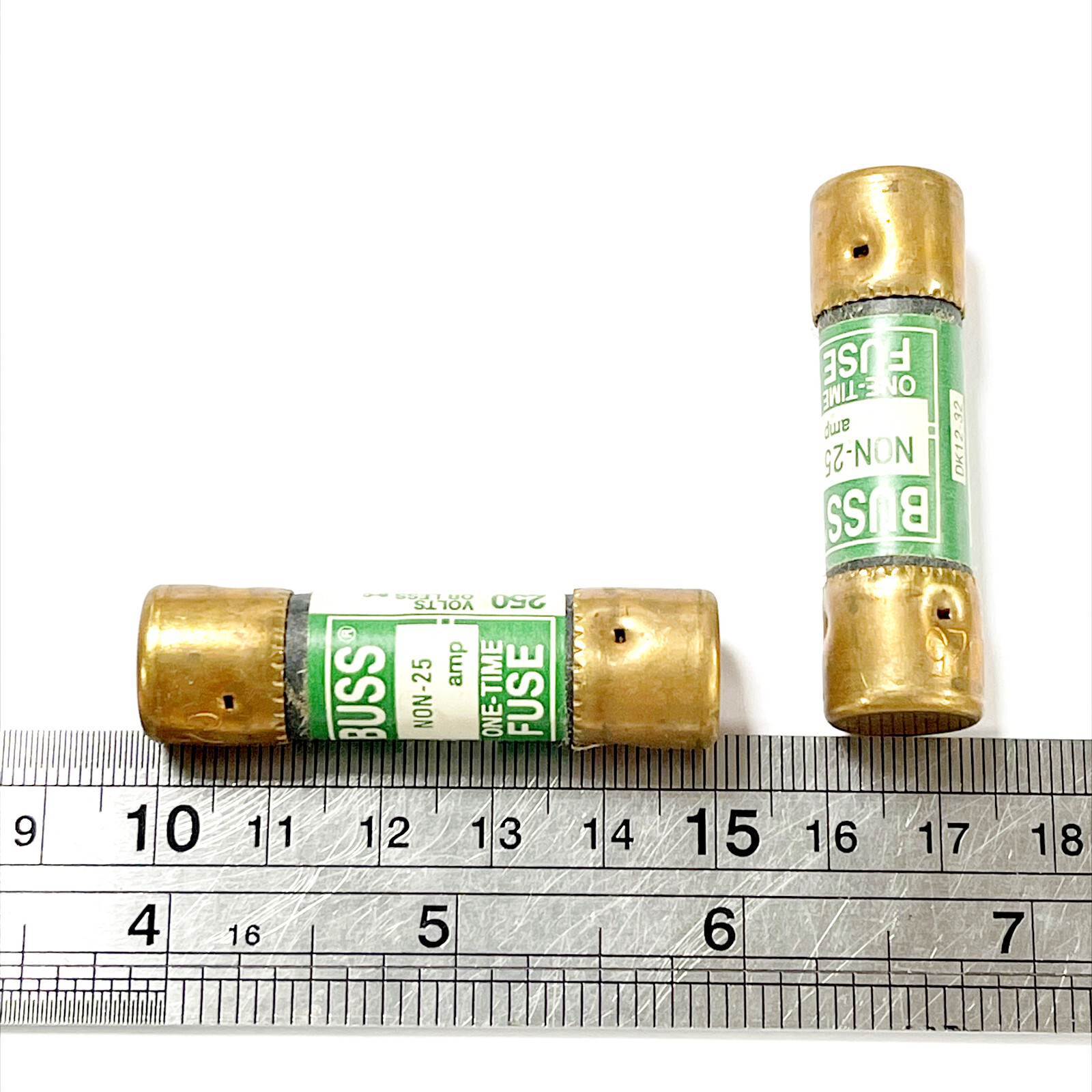10PCS One Time BUSS MANN Fuses NON-25 25 Amp 250 VOLTS CALSS K5 New Original