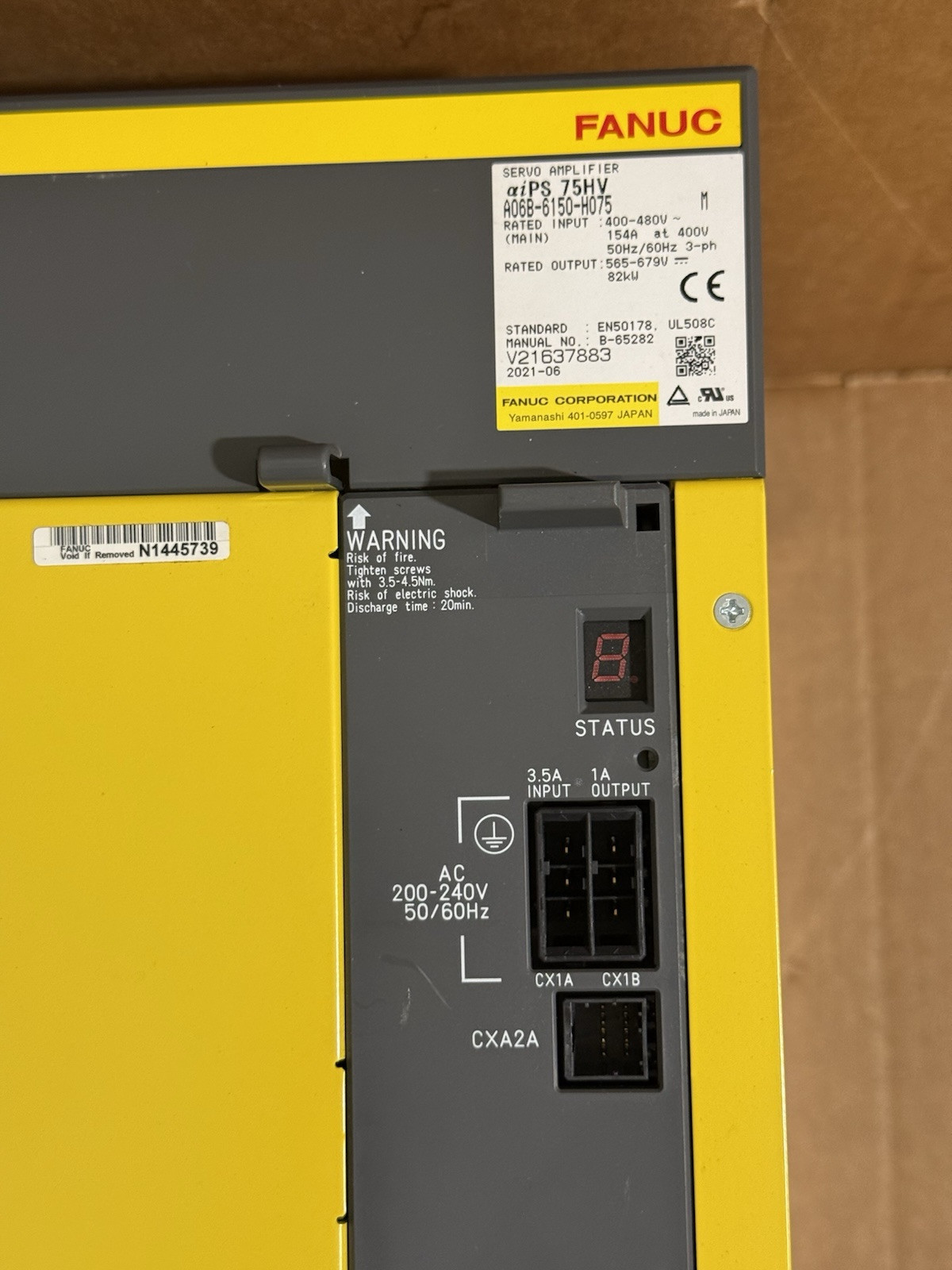 FANUC New Power Supply A06B-6150-H075 US NDA Available Free 30 Days Return
