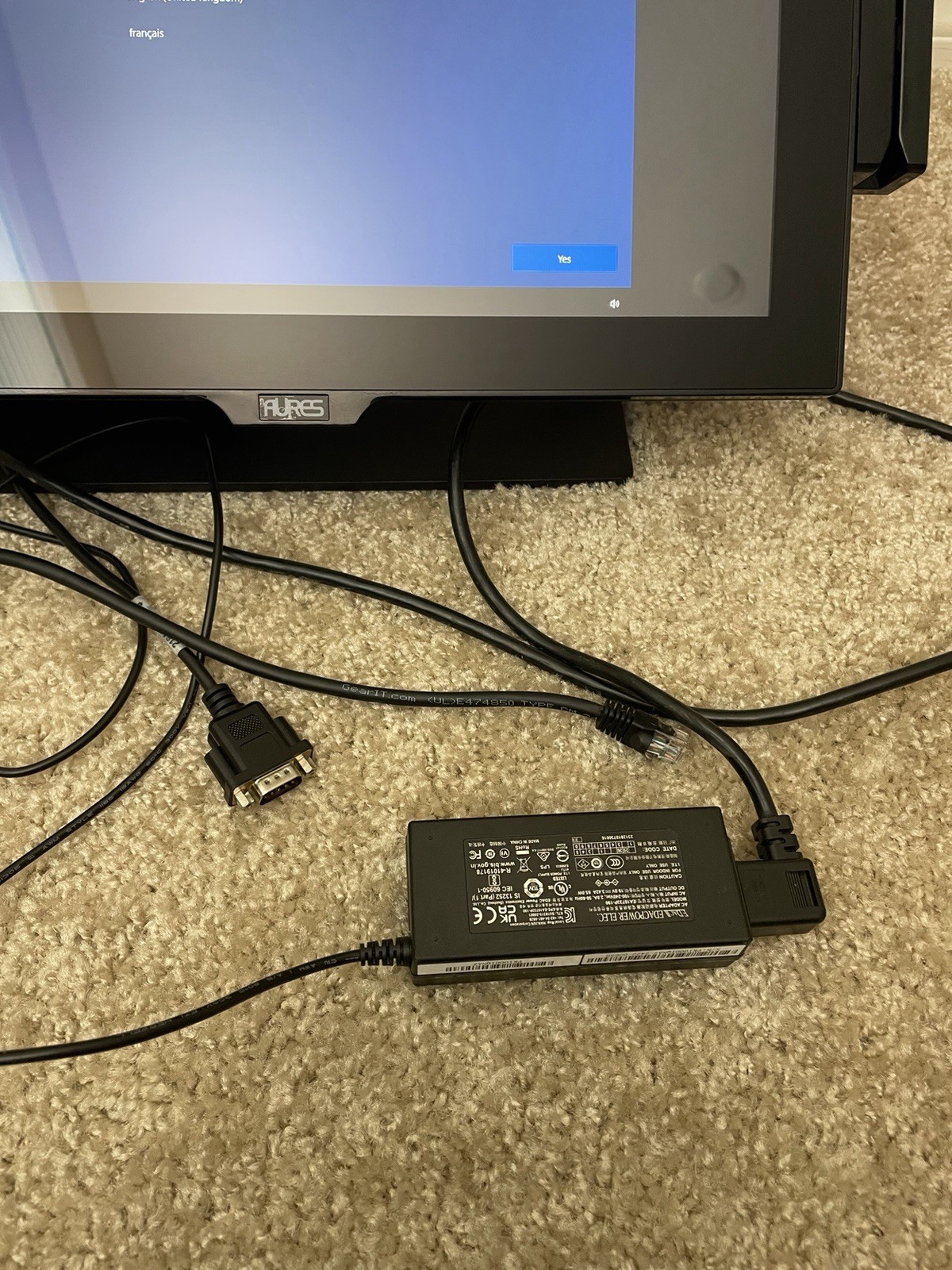 AURES Yuno B 15.6″ Touch POS Terminal Intel 3965U 8GB RAM W/ Stand & PSU – READ