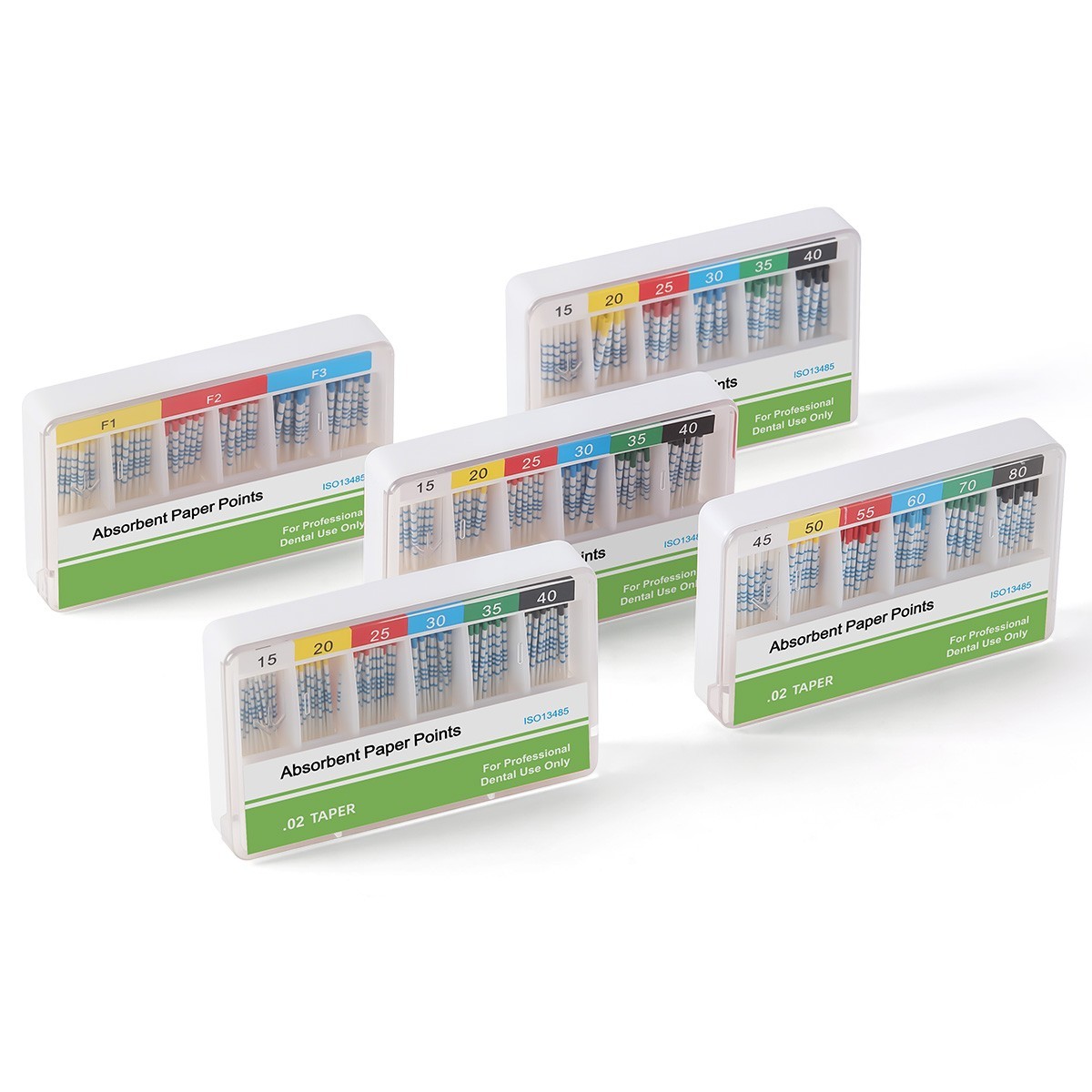 Dental Endodontic Absorbent Paper Points F1.F2.F3 with Scale Taper 100Pcs/Kit