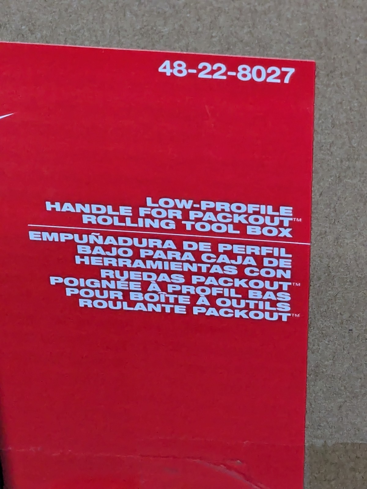 Milwaukee Tool 48-22-8027 Low-Profile Handle For Packout Rolling Tool Box DAMAGE