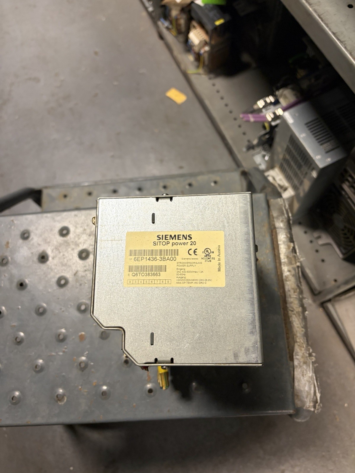 Siemens SITOP power 20 Modular Power Supply 24V 20A 6EP1436-3BA00
