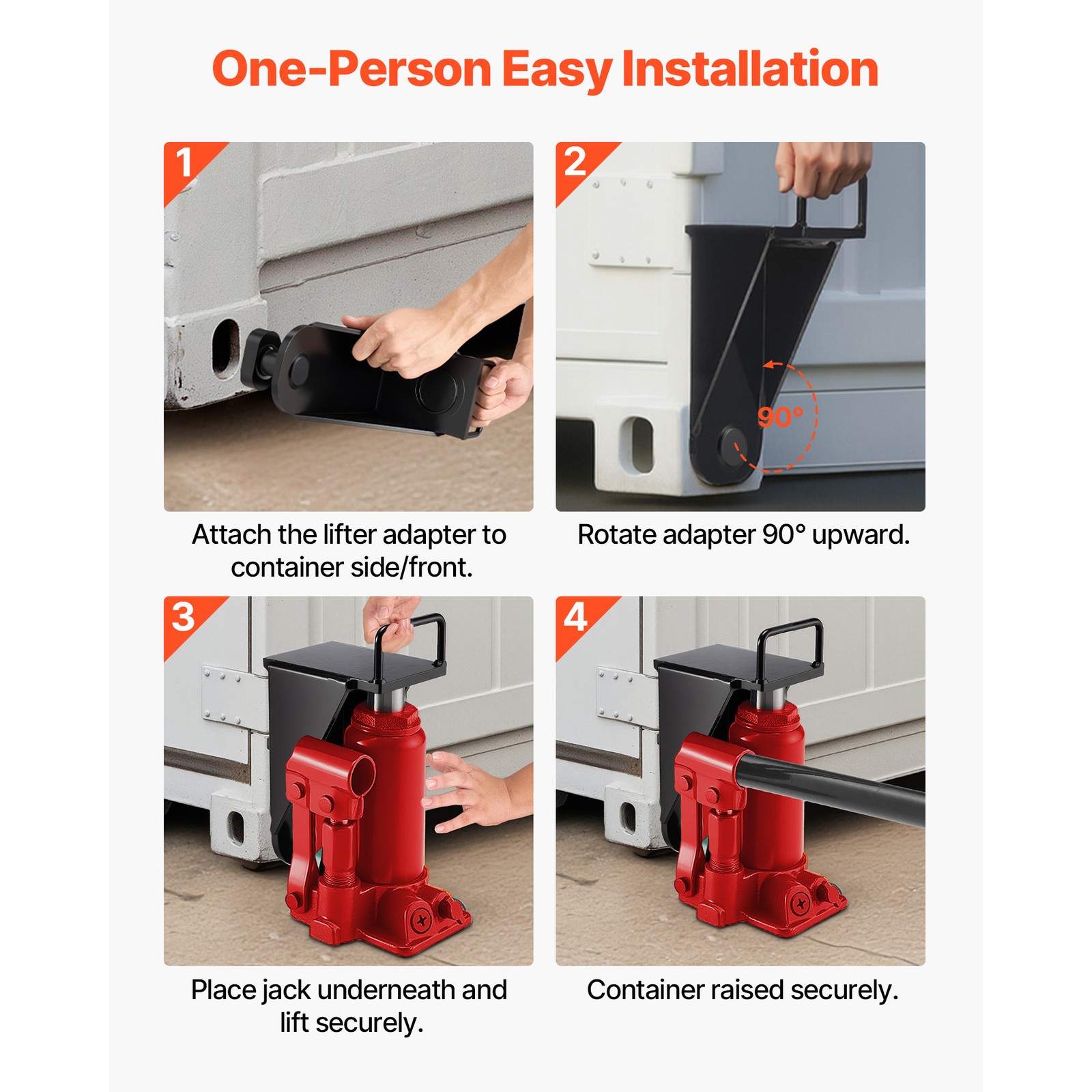 Uimoso 2-Pack Shipping Container Jack Lug with Handle for Leveling and Storage