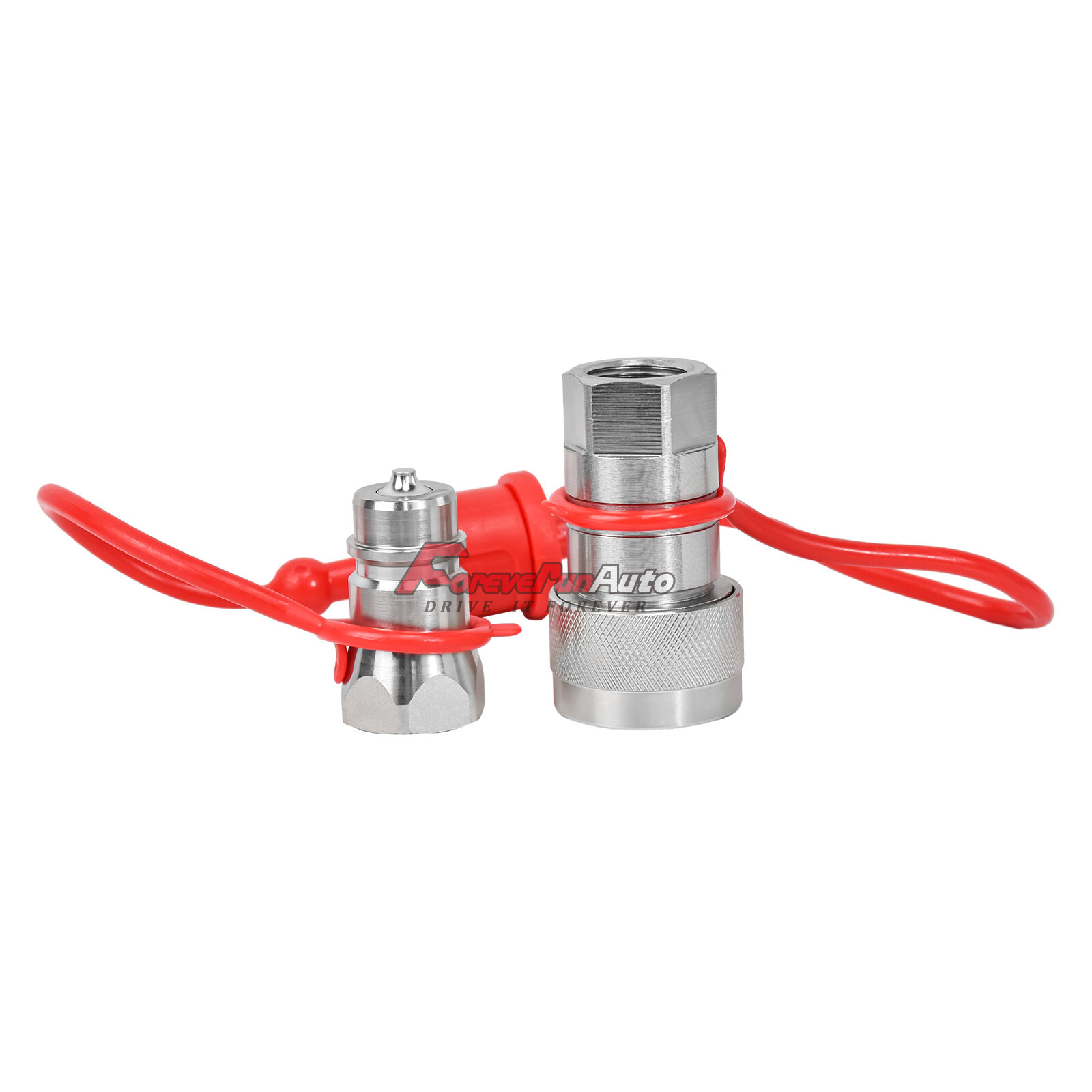 4 Sets 1/2″ Ag Poppet Pioneer Style Hydraulic Quick Connect Couplers Couplings