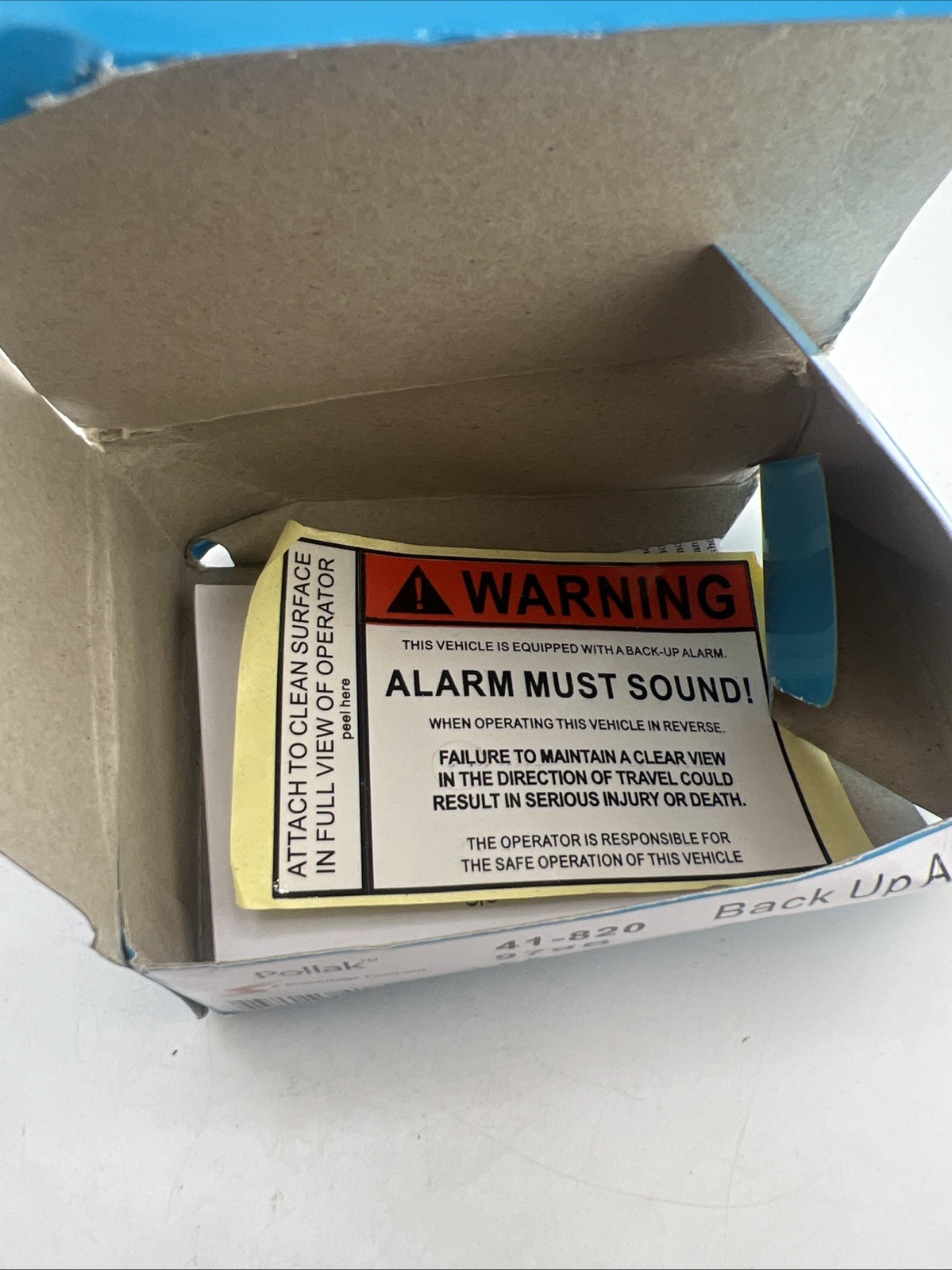 Pollak 41-820 Back-Up Alarm 97 dB New NO Mounting Screws