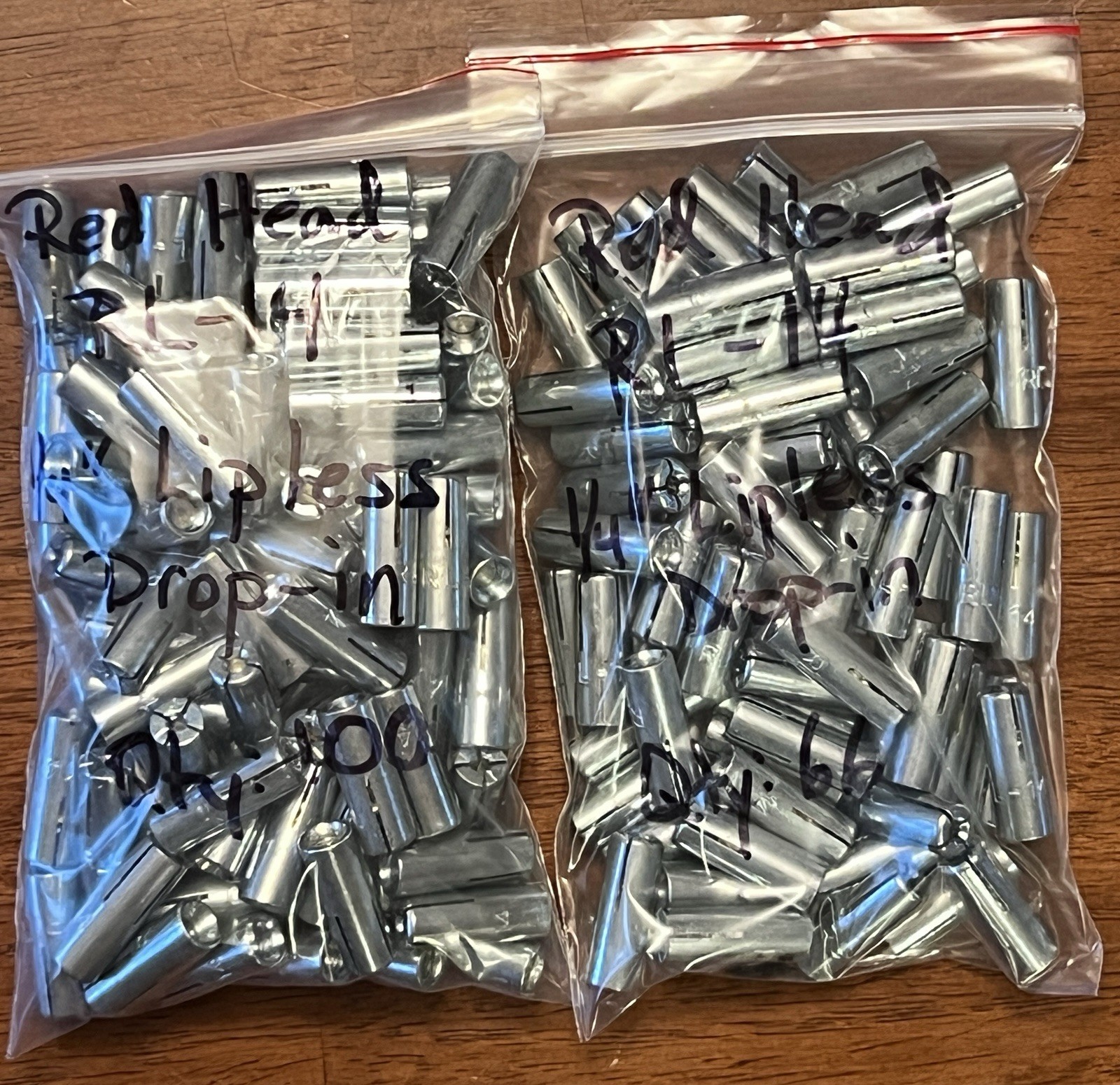 ITW Red Head RL-14 1/4″ Lipless Drop-In Anchor (Qty. 165, no box) $0.25 Each