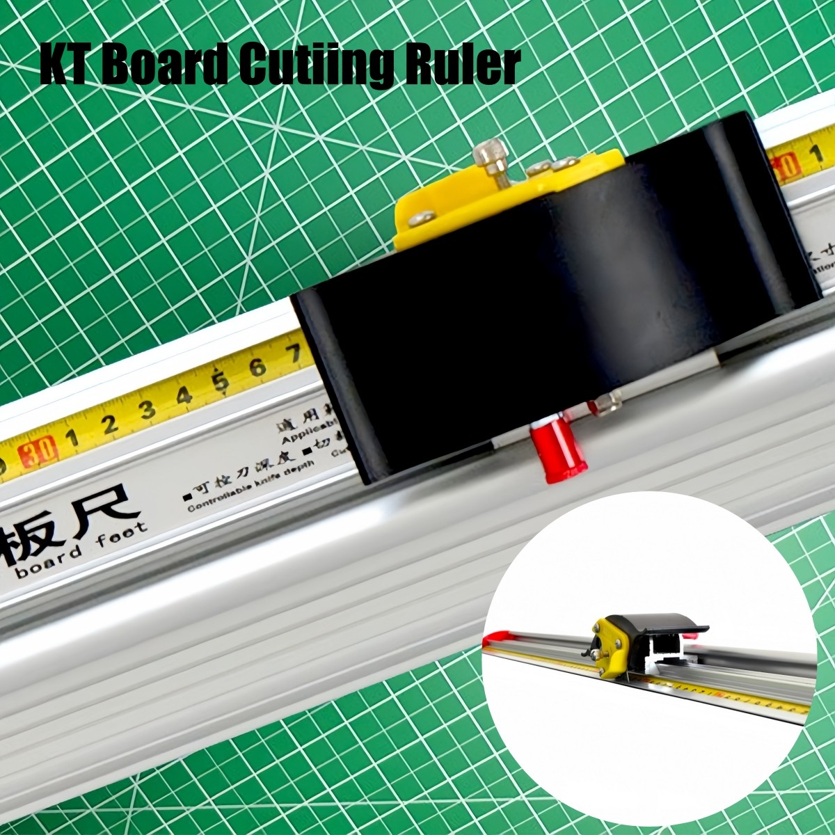 Manual Sliding KT Board Trimmer Cutting Ruler for Paper PVC PET Film Cutting