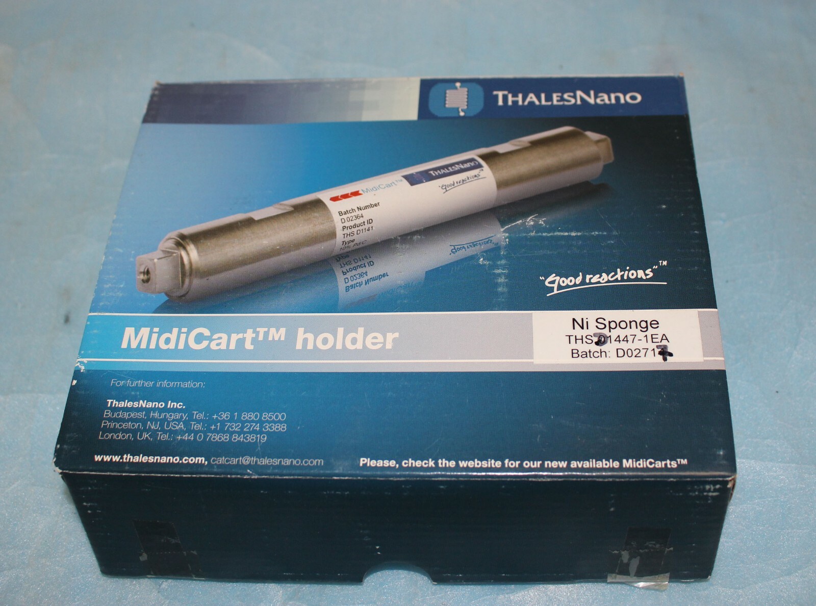 Thales Nano MidiCart Holder Catalyst Cartridge THS D1447-1EA Ni Sponge