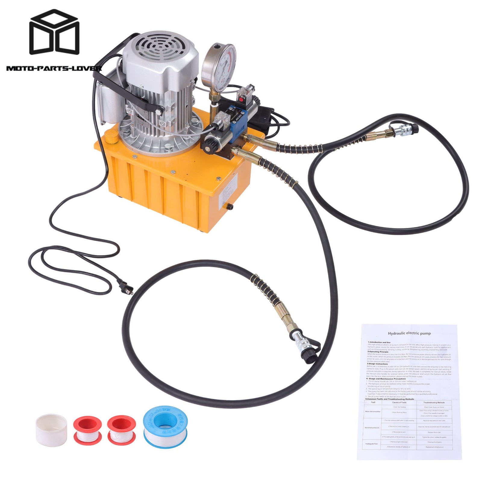 750W Electric Hydraulic Pump 10000PSI Double Acting 110V