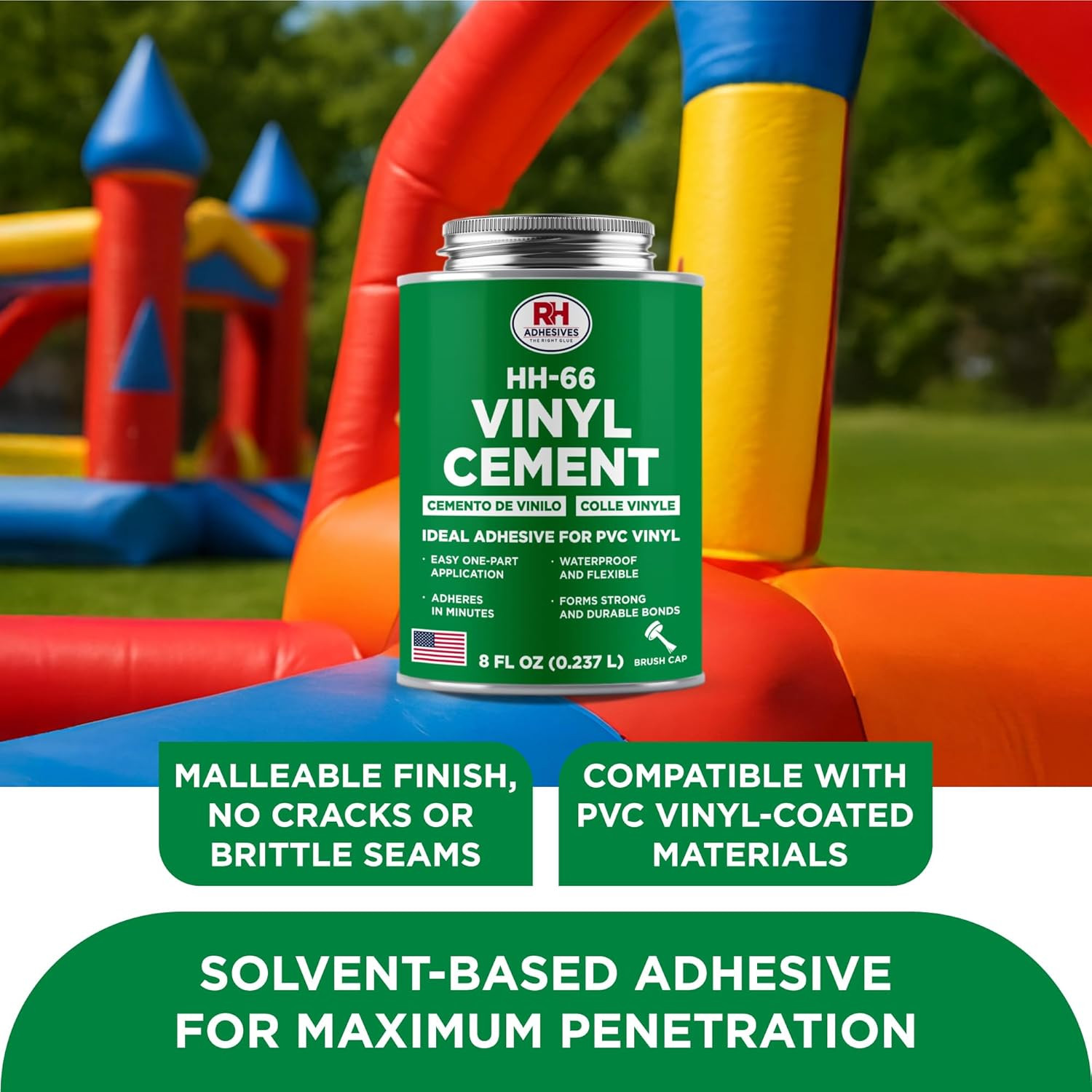HH-66 Vinyl Cement 8 Oz – Vinyl Adhesive, Cement Glue, Industrial Contact Cement