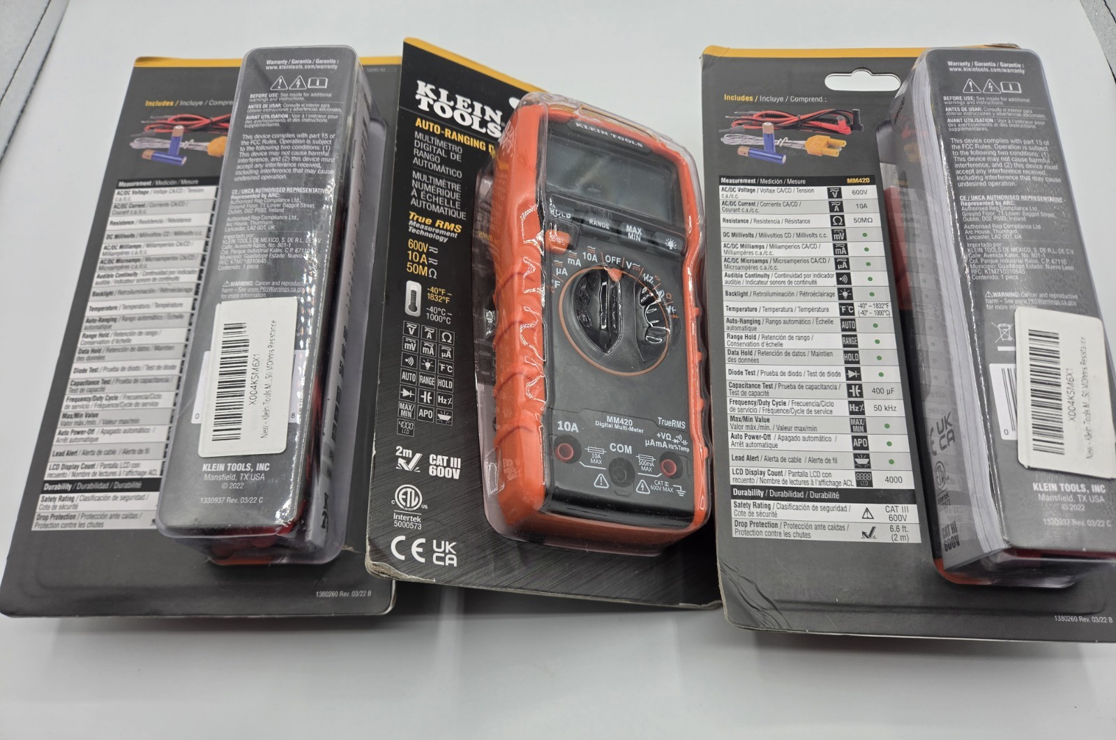 Klein Tools MM420 True RMS Digital Multimeter Auto-Ranging w/Test Leads **NEW**
