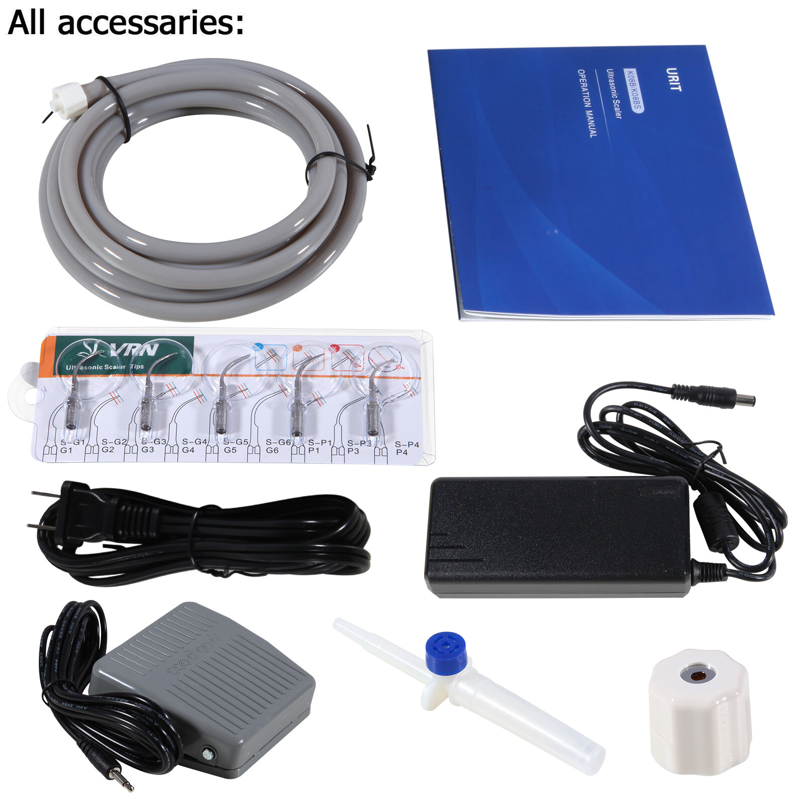 Dental Ultrasonic Scaler Teeth Cleaning Machine Calculus Remover with 5 Tips