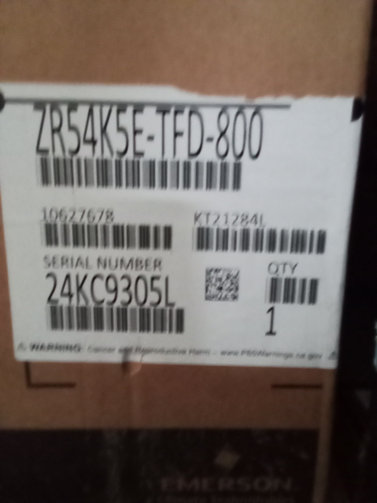 Copeland Scroll Compressor ZR54K5E-TFD-800