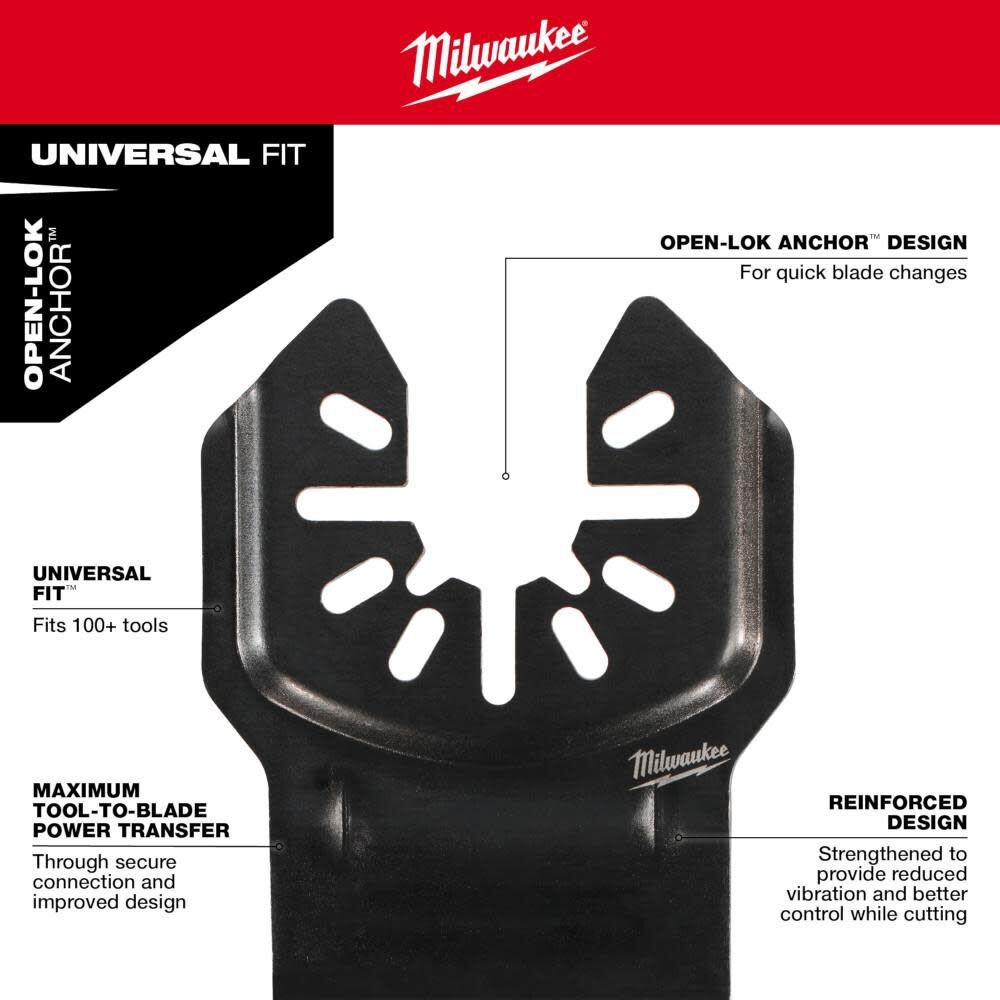 Milwaukee Open-Lok 1-3/8Inch Hcs Wood Blades 3Pk