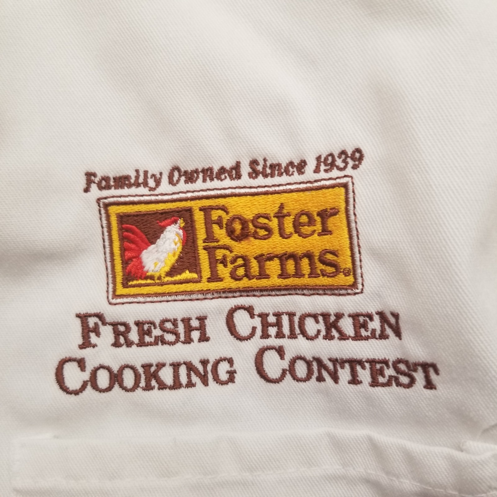 Edwards Unisex Adult Chef Coat Jacket Large White Foster Farms Double Breasted *