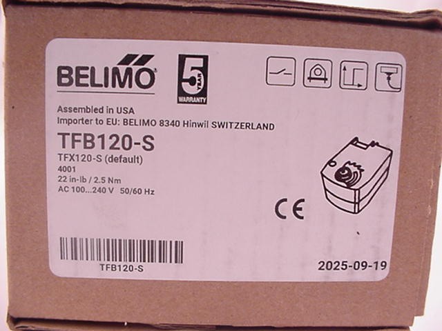 Belimo TFB120-S Actuator NEW Ships on the Same Day of the Purchase