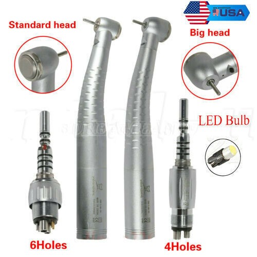 Dental Fiber Optic LED Turbine Handpiece /Quick Coupler 4Hole /6Hole for KAV