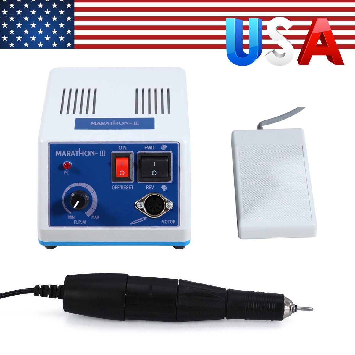 USA Dental Lab Marathon Drill Micro Motor Polisher & 35K RPM Polishing Handpiece