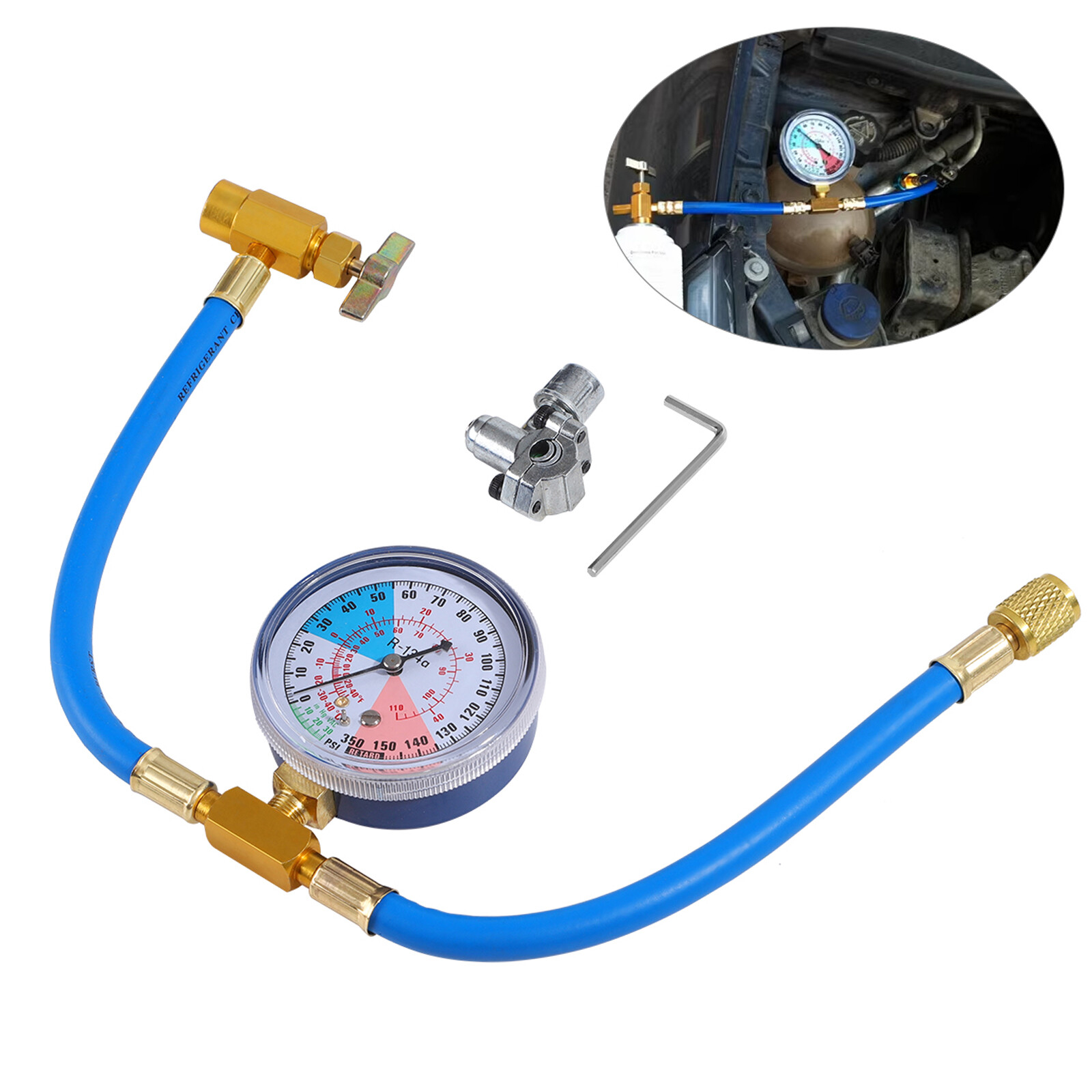 BPV31 Bullet Piercing Tap Valve Gauge Kit Home Refrigerator Fluoridation Freezer