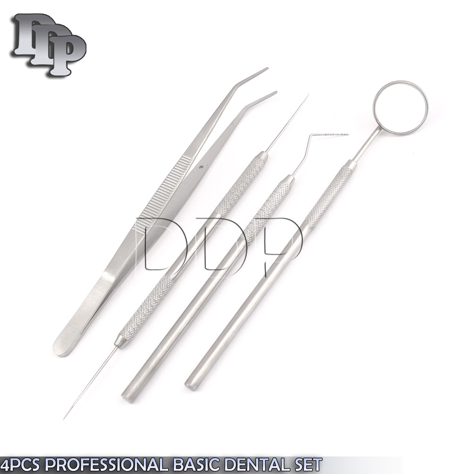 4PCS PROFESSIONAL BASIC DENTAL SET KIT STAINLESS STEEL NEW PR-002