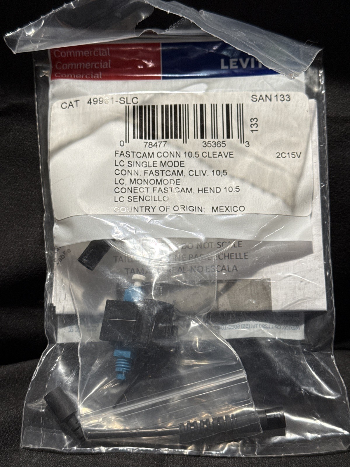 Leviton 49991-SLC FastCAM LC Singlemode Fiber Connector Blue | Lot of 25