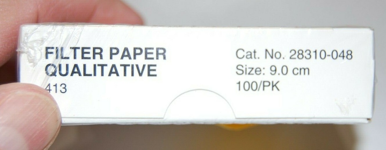new sealed VWR brand Filter Paper 9.0 cm made in UK grade 413 cat #28310-048
