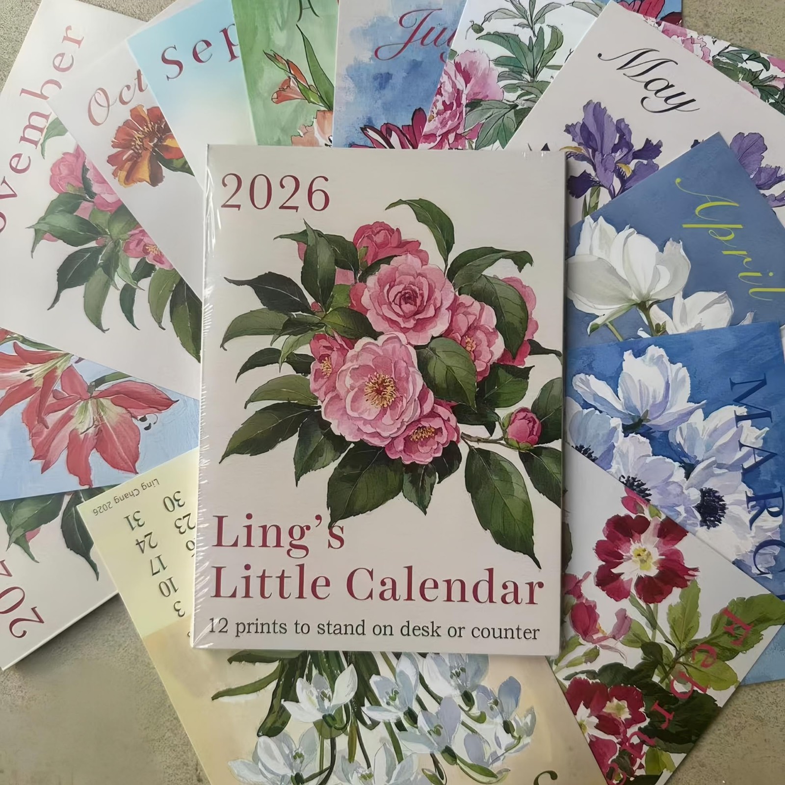 Ling Chang Little Calendar Refill 2026 Desk 5X7″