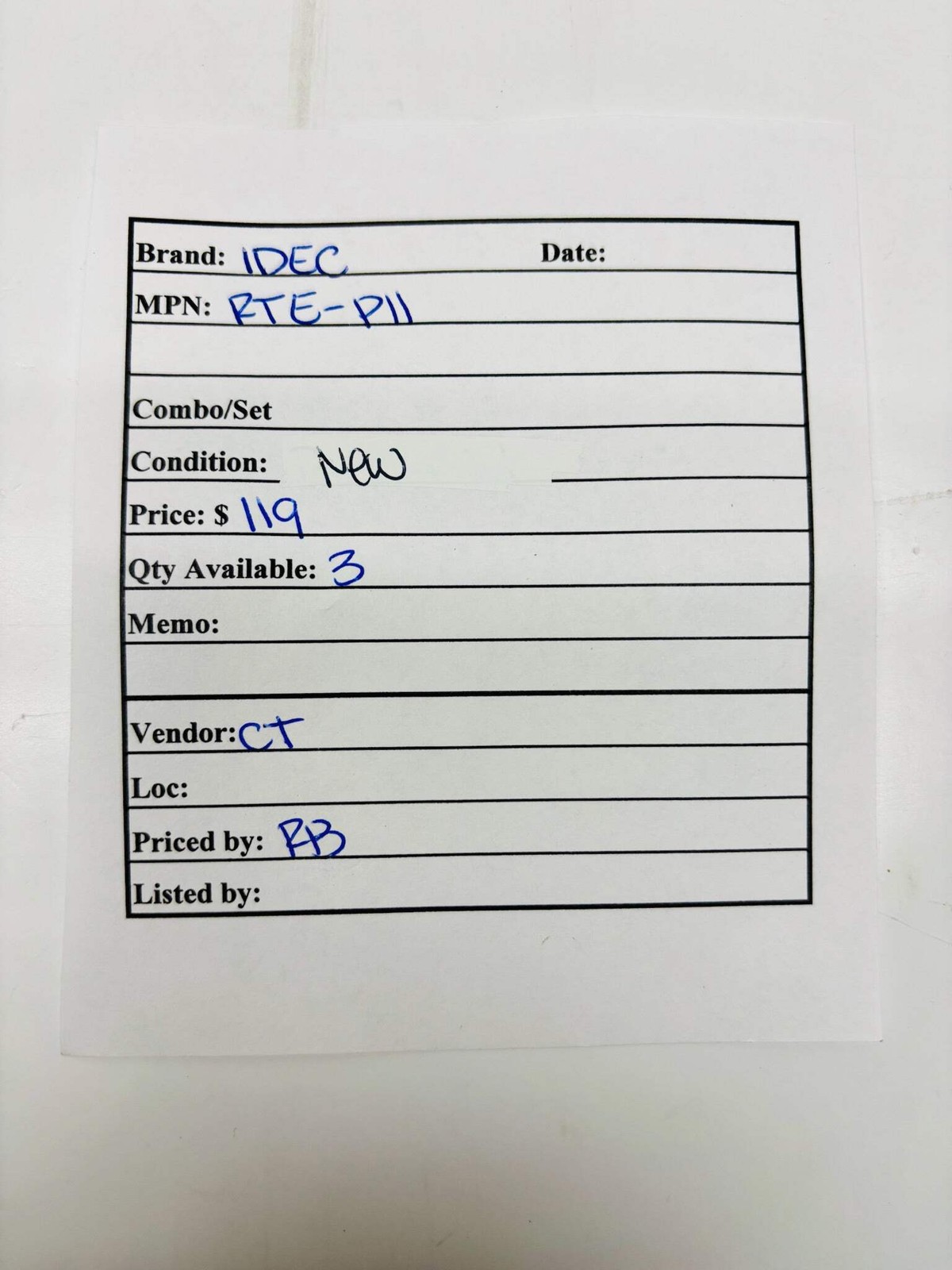 IDEC RTE-P11 Relay Socket Base