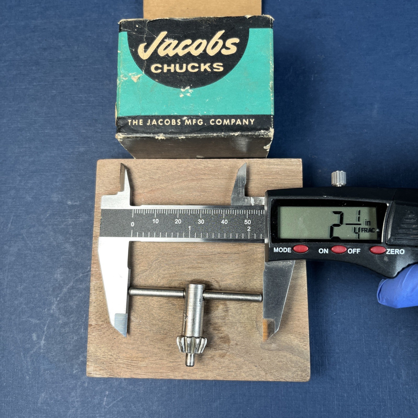 Jacobs No. 7B Drill Chuck, 0 to 1/4″ capacity, 3/8-24 mount, Hartford, USA