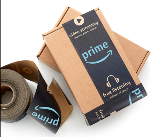 3 Inch x 164 Feet (76 mm x 50m) Water Activated Amazon Prime Tape