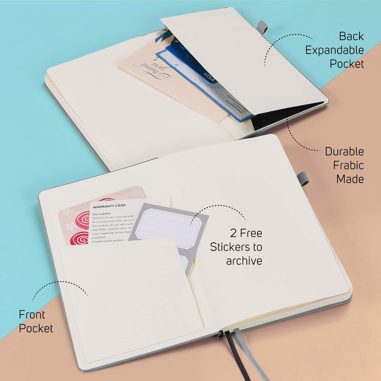 7 Pack Lined Journal Notebook Hardcover PU Leather Notebook for Men Women 100
