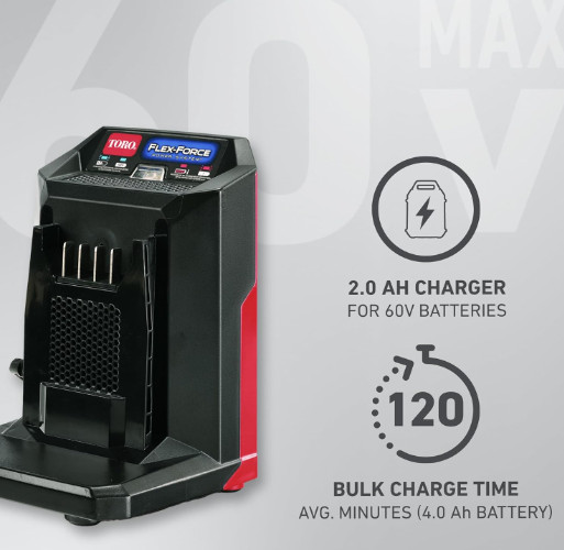 NEW Toro Flex-Force Power System 60V Lithium Ion Battery Charger 88602 Tested