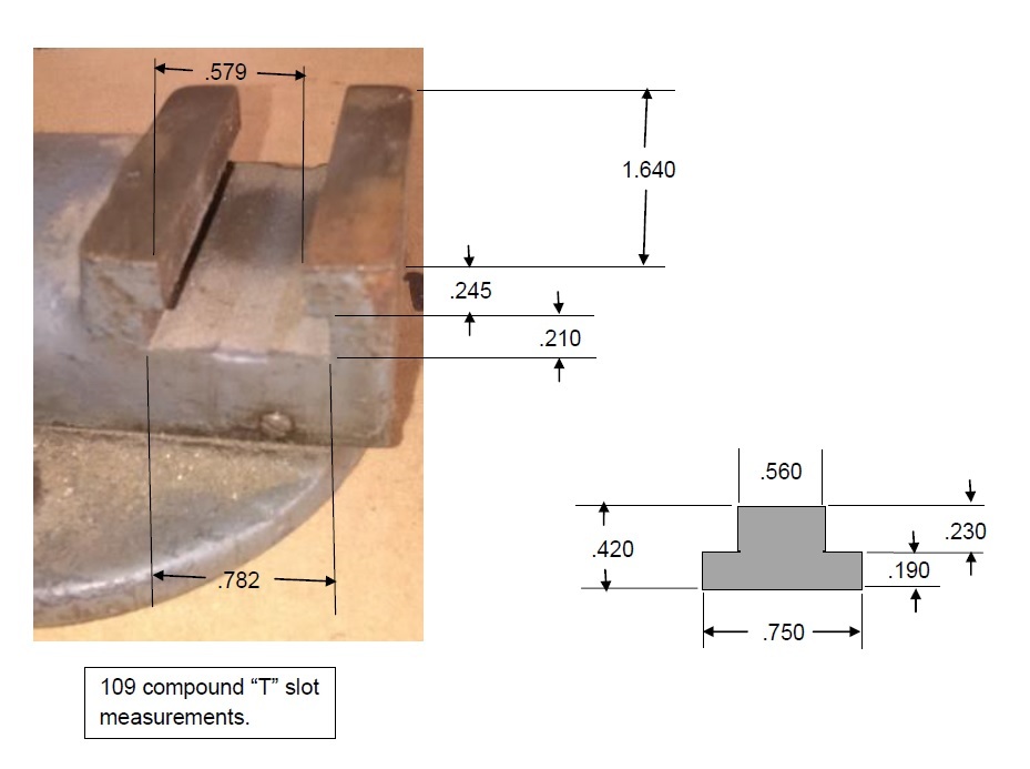 Craftsman 109 Tool Post T-Slot Nut Atlas Dunlop lathes