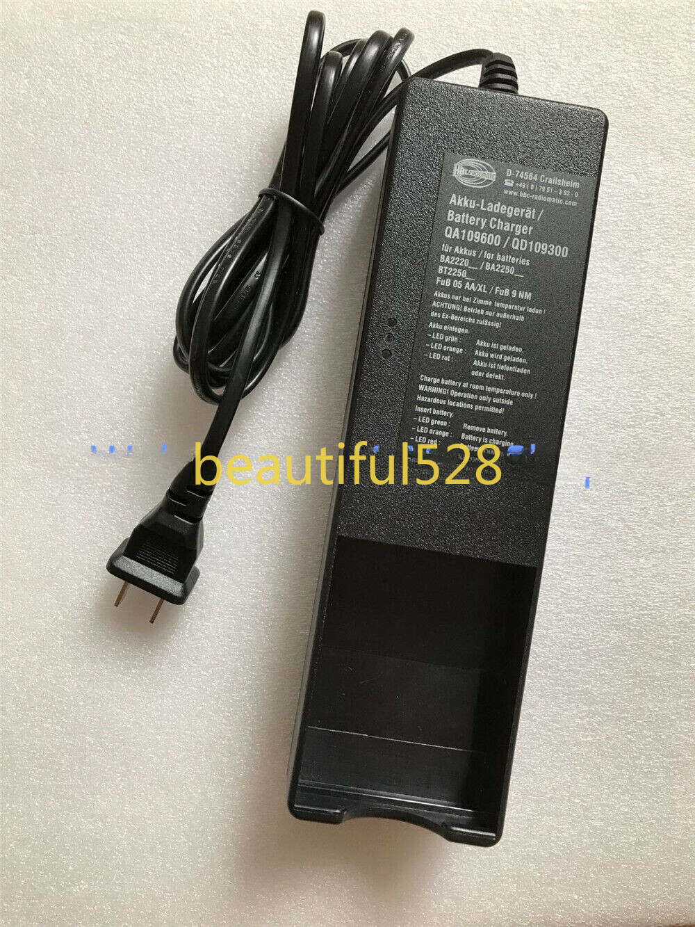 220V QA109600 QD109300 Battery Charger for HBC Radiomatic BA225030 #T516 YS