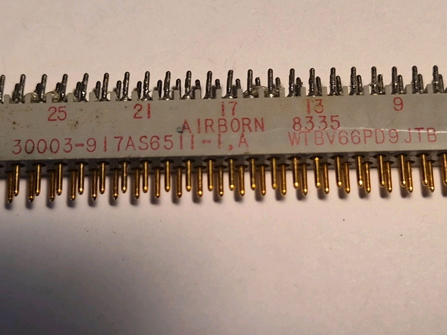 AIRBORN connector PN WTBV66PD9JTB, NSN 5935-01-2619566, NOS.